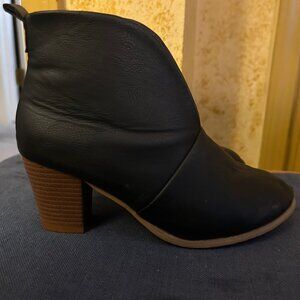 Soyienma Boots  wedge heels  Black  leather